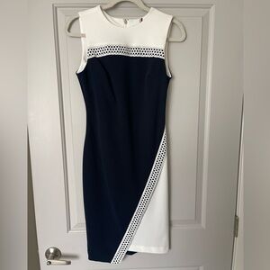 Tommy Hilfiger Navy and White Dress
